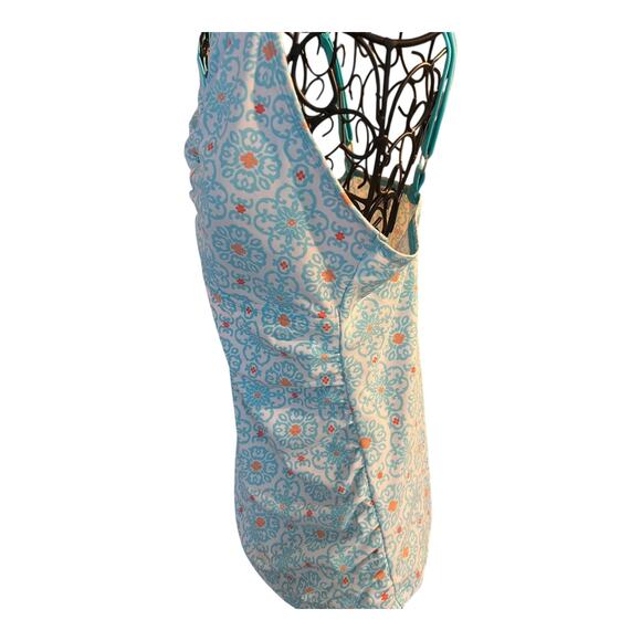 CABANA LIFE x TALBOTS Teal Coral Pink 2-Piece Tankini Swimsuit Size Large UV Pro - Picture 8 of 10